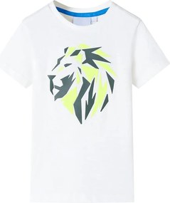 vidaXL Tricou pentru copii, ecru, 140