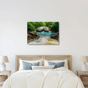 Tablou pe sticlă cu cascade (70x50 cm)