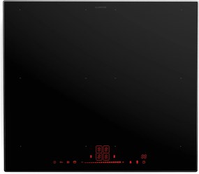 Klarstein Plită de gătit cu inducție NanoGlow, 4 plite, zone flexibile, booster, nanocoat