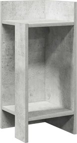 vidaXL Masă laterală cu poliță gri beton 25,5x27x60 cm