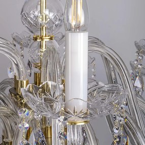 Candelabru cu 6 brate LUX design modern, Cristal Bohemia Exclusive Miracle