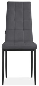 Scaune de dining gri-antracit 2 buc. din catifea Becca – Støraa