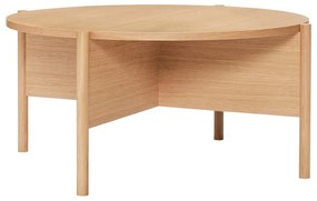Măsuță de cafea în culoare naturală rotundă cu aspect de lemn de stejar ø 86 cm Heritage – Hübsch