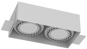 Brosline 3271 - Plafonieră CAGE pentru tavan, 2x GU10/18W, 230V, albă