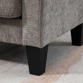 HOMCOM Canapea Colțar Extensibil cu Șezlong Reversibil, Pernă pentru Șezut și Spătar și 3 Locuri, 186x130x84 cm, Maro | Aosom Romania