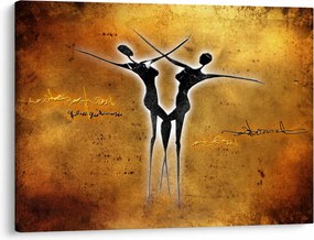 Tablou perechii dansând pictate (70x50 cm)