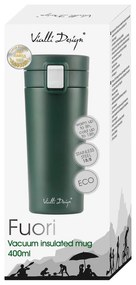 Cană termică Vialli Design Fuori, 400 ml, verde