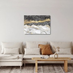 Tablou pe sticlă - Mandala în marmură (70x50 cm)