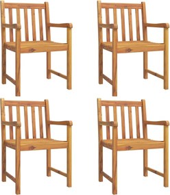 vidaXL Scaune de grădină, 4 buc., 56x55,5x90 cm, lemn masiv de acacia