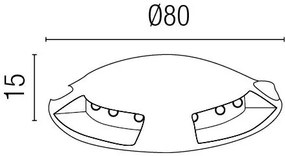 Corp aparent exterior IP67 LED Keenan 70564