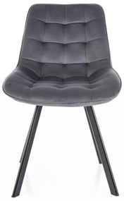 Scaun rotativ Monti velvet gri/negru Blu14