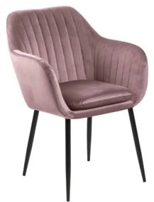 Scaun de sufragerie roz tapițat Emilia – Actona