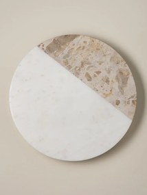 Platou rotativ din marmură, Ø35,5 cm, "Sand"
