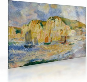 Tablou pe sticlă - Auguste Renoir, Sea and Cliffs, reproducere (70x50 cm)