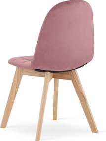 OFERTA Scaun de dining din catifea roz inchis BORA clasa a II-a.