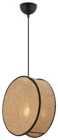 Pendul cu cablu BIG DRUM, 1 x E27, 60 W, 230 V, maro/negru