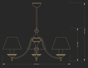 Candelabru 3 brate elegant, Cristal Scholer San Marino