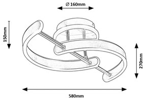 Lustră LED aplicată Rabalux 71052 JARNELLE LED/30W/230V
