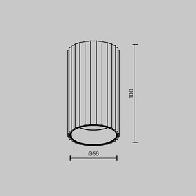 Spot aplicat, 1xGU10, negru, Calipso