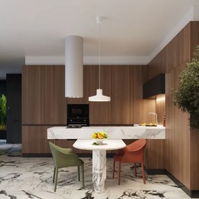 Lustră pe cablu Sollux SL.1702 BILO 1xE27/15W/230V d. 35 cm alb