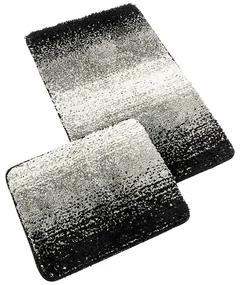 Bellatex Set de covorașe de baie fără decupaj BANYSILVER negru, 60 x 100, 60 x 50 cm