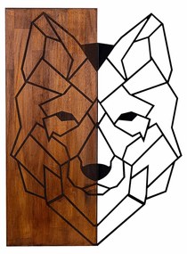 Accesoriu decorativ de perete din lemn Wolf1