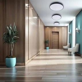 Plafonieră LED dimabilă LED/40W/230V 3000-6500K d. 40 cm negru + telecomandă