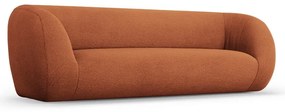 Canapea portocalie cu tapițerie din stofă bouclé 230 cm Essen – Cosmopolitan Design