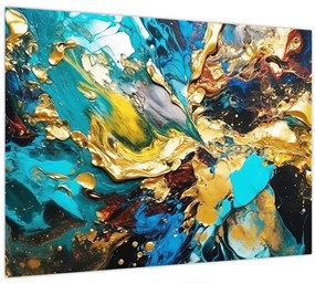 Tablou pe sticlă - Pictură în ulei texturată (70x50 cm)