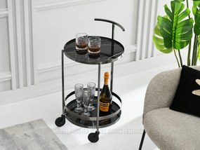 Măsuță de cafea Alfonzo (marmură neagră + negru). 1111551
