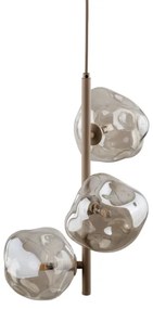 Lustră suspendată cu cablu LAVA 3xG9/8W/230V bej/fumuriu bej