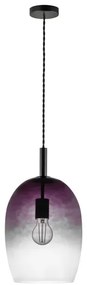 Nordlux UMA – pendul pe cablu, 1xE27/40W/230V, Ø 23 cm, negru/fumuriu