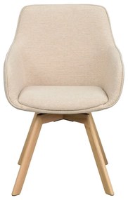 Set de scaune de sufragerie bej 2 buc. tapițat Alison – Rowico