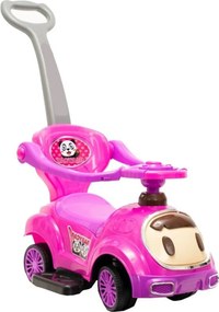 Masinuta copii si bebe NOVOKIDS™ BabyCar, Cu melodii si lumini, Maner de impins pentru parinti detasabil, Functie trotineta fara pedale, Pentru