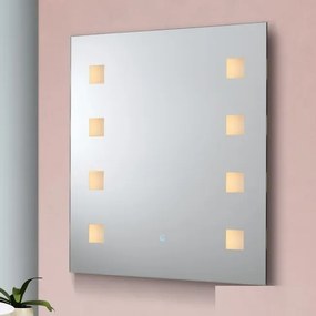 Oglinda baie cu iluminat LED dimabil, protectie IP44 Fame 60x65cm