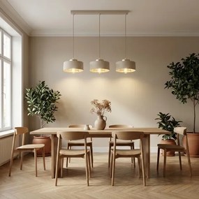Brilagi - Lustră pe cablu SPRING 3xE27/60W/230V bej/auriu