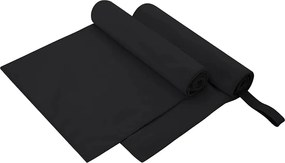 vidaXL Prosoape Sport 2 pcs Negru 100 x 50 cm Poliester și poliamidă