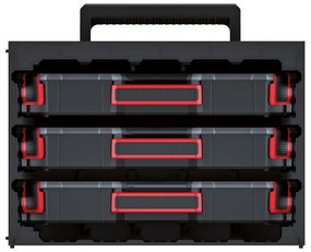 Dulap cu 3 cutii organizatoare 41,5 x 29 x 29 cm, negru