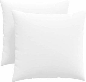 vidaXL Perne pentru canapea 2 pcs Alb 50 x 50 cm țesătură