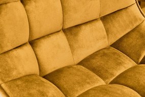 Scaun de bar H95 velvet mustariu