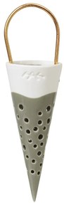 Decorațiune suspendată din ceramică Kähler Design Cone, înălțime 14,5 cm, verde