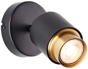 Brilliant - Aplică spot LED de perete COVELO 1xGU10/5W/230V negru/auriu