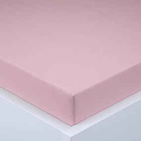 Cearşaf cu elastic jersey EXCLUSIVE roz prăfuit set 2 buc 90 x 200 cm