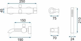 Baterie de cada Rea Lungo cupru