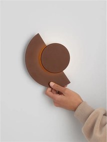 Aplica perete exterior lumina indirecta IP54 LED 2700K Gloo corten