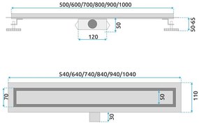 Rigola dus Rea NEOX 100 cupru periat