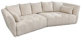 Canapea mare, Tesatura boucle bej sampanie, ROYAL 295cm