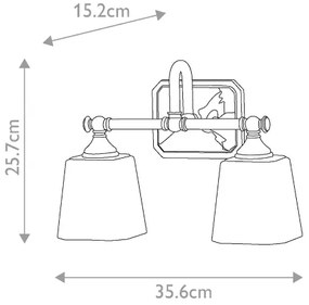 Aplică LED pentru baie CONCORD 2xG9/3W/230V IP44 Elstead FE-CONCORD2-BATH