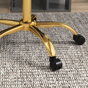 Vinsetto Scaun de birou, fotoliu de birou ergonomic reglabil în înălțime, șezut confortabil pivotant, picioare din oțel alb | Aosom Romania