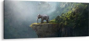 Tablou - Elefant în vârful Taj Mahalului (120x50 cm)